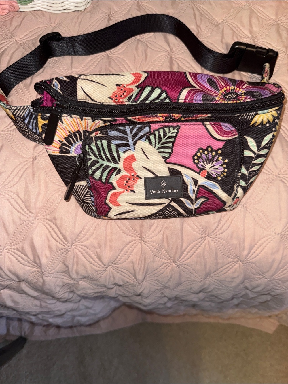Vera Bradley Pink Floral Crossbody Belt Bag